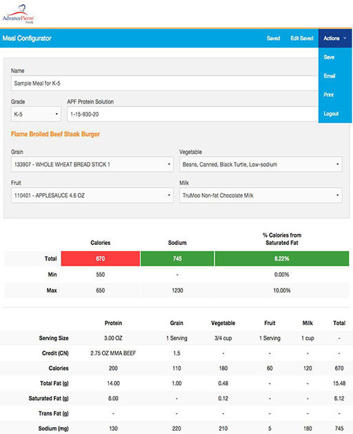 Meal Configurator